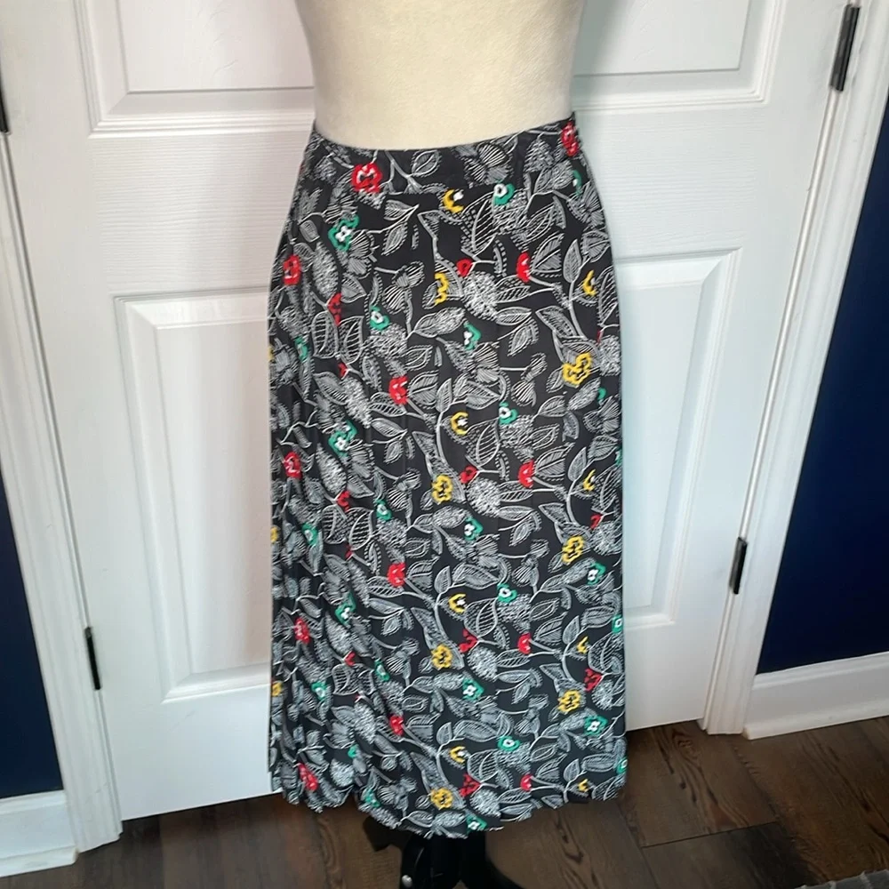 Vintage Alfred Dunner‎ Floral Matching Skirt & Top Set Size 12/14